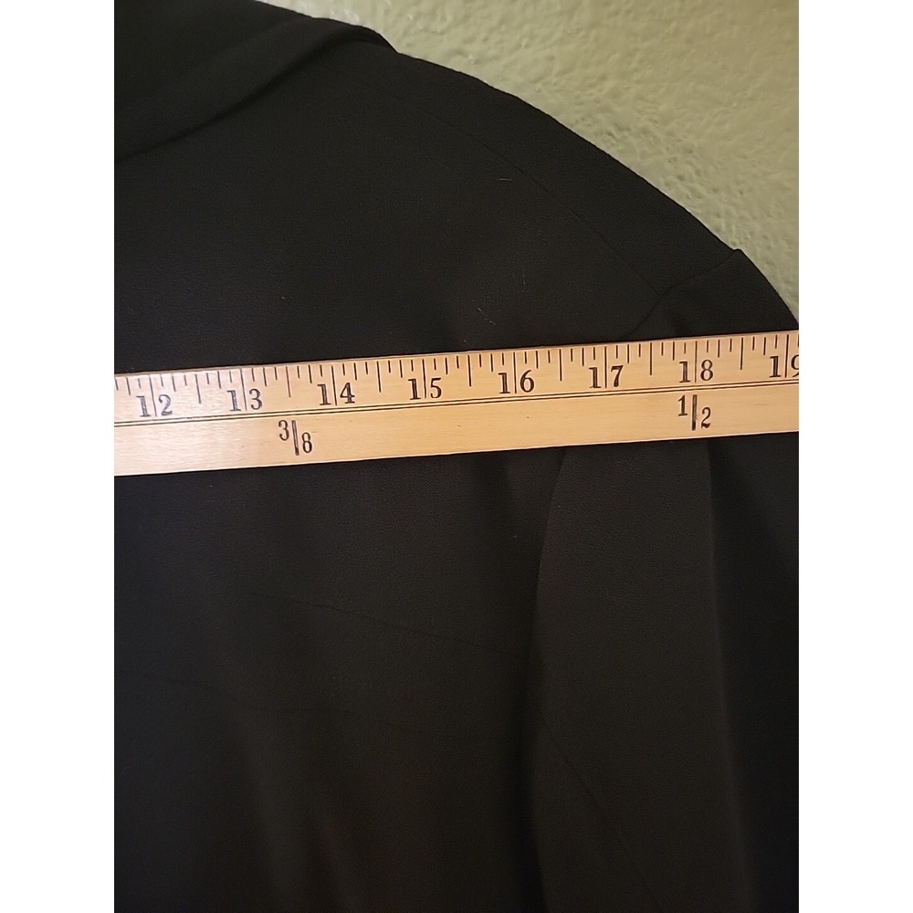 Karen Kane Plus Size 2x Blazer Mixed Greens Cropped Jacket Black Embroidered - Picture 6 of 10